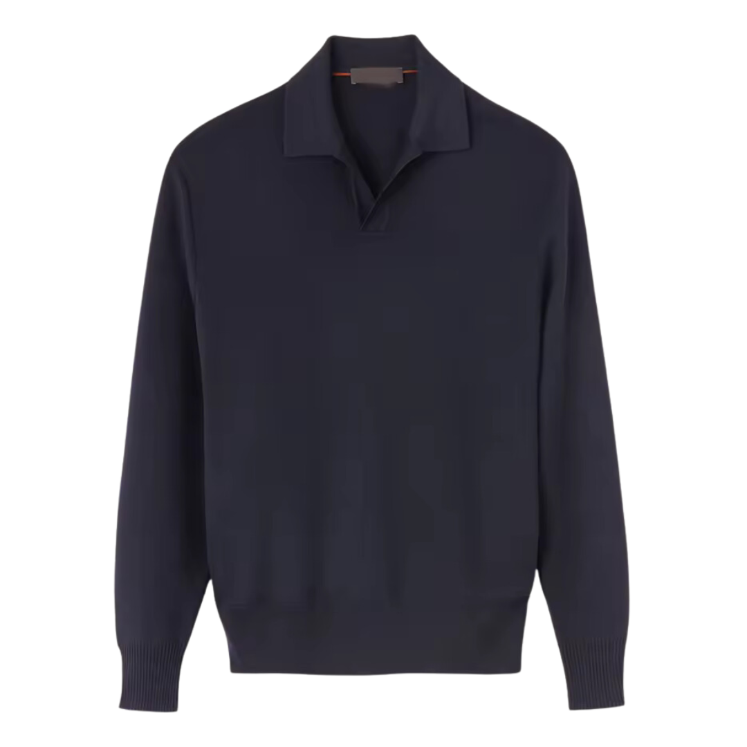 LONG SLEEVE POLO KNITTED