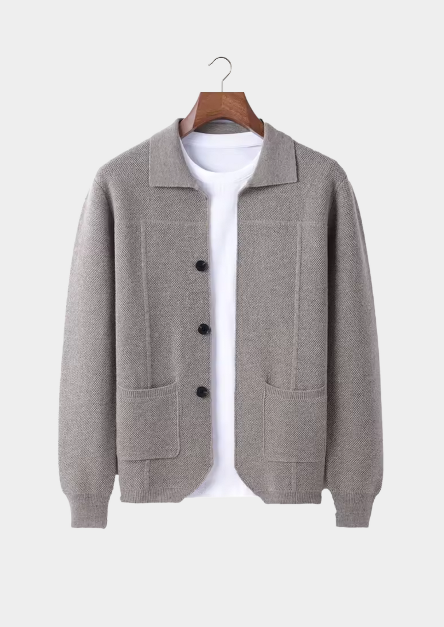 CASHMERE BUTTON OVERSHIRT