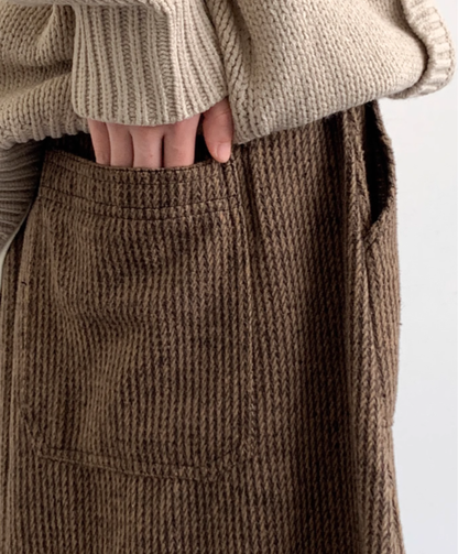 CORDUROY KNIT WAIST LOUNGE PANTS