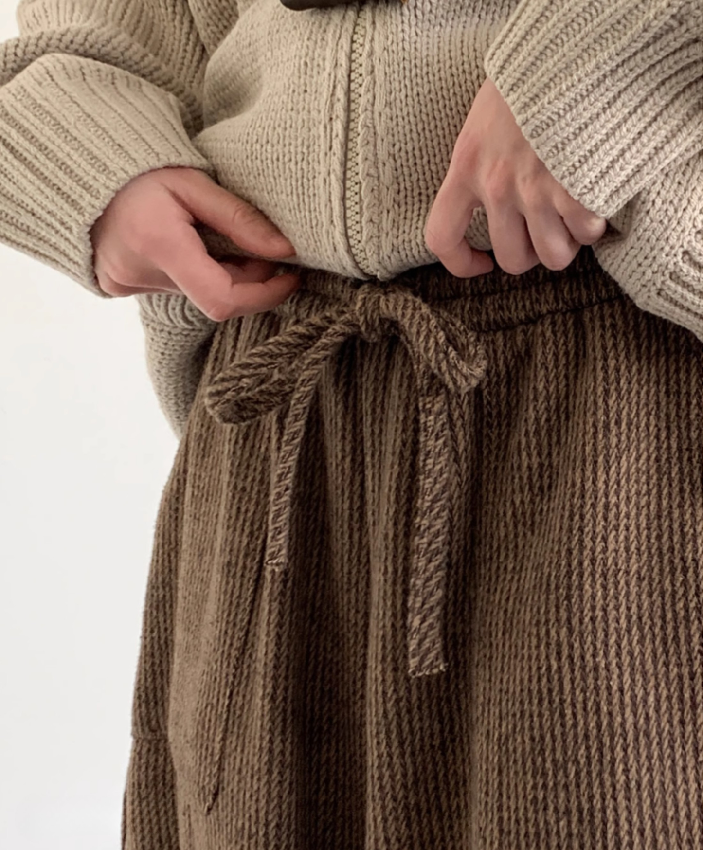 CORDUROY KNIT WAIST LOUNGE PANTS