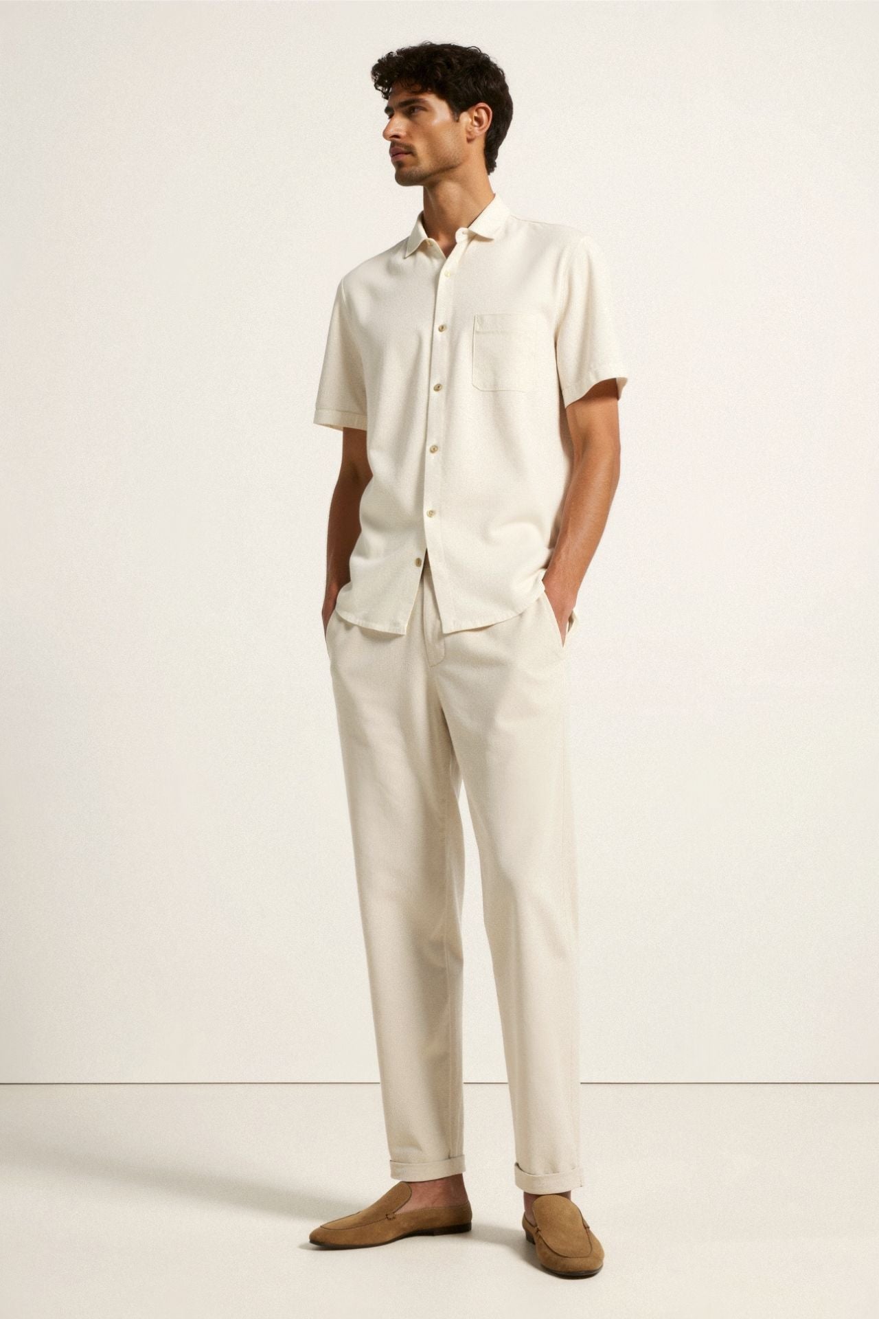 LINEN LOOSE PANTS (REGULAR FIT)