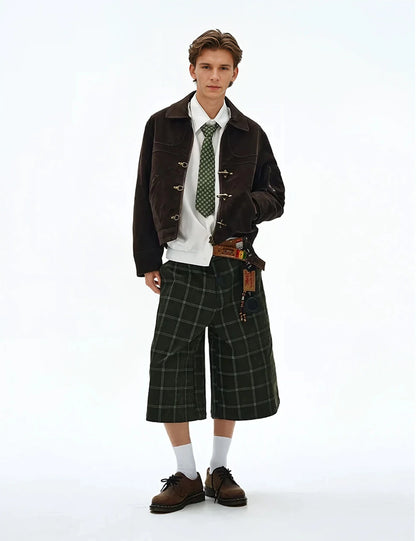 SUEDE PANELLED FIREMAN BUCKLE ZIP UP