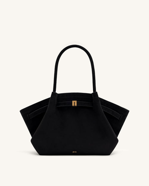 HANA MEDIUM FAUX SUEDE TOTE BAG
