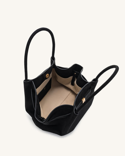 HANA MEDIUM FAUX SUEDE TOTE BAG