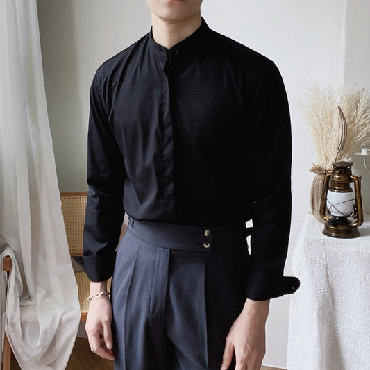 Gentleman Stand Collar Shirt
