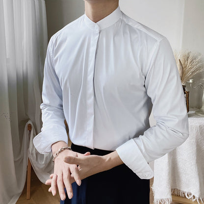 Gentleman Stand Collar Shirt