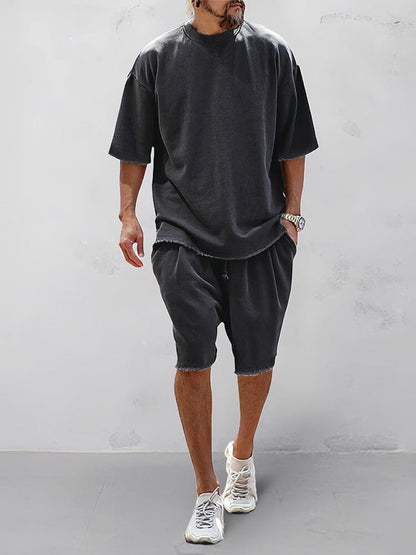 Loose Fit Solid Sports Set