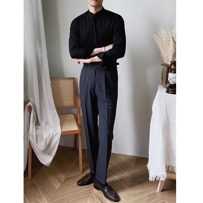 Gentleman Stand Collar Shirt