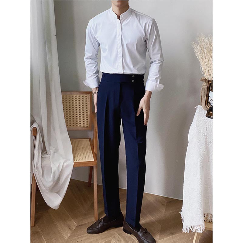 Gentleman Stand Collar Shirt