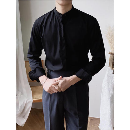 Gentleman Stand Collar Shirt