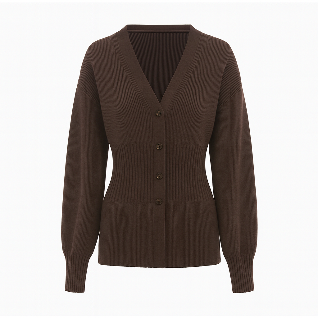 KNIT WAISTED CARDIGAN