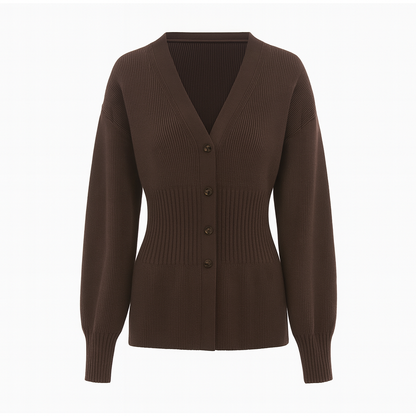 KNIT WAISTED CARDIGAN