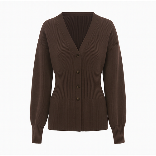 KNIT WAISTED CARDIGAN